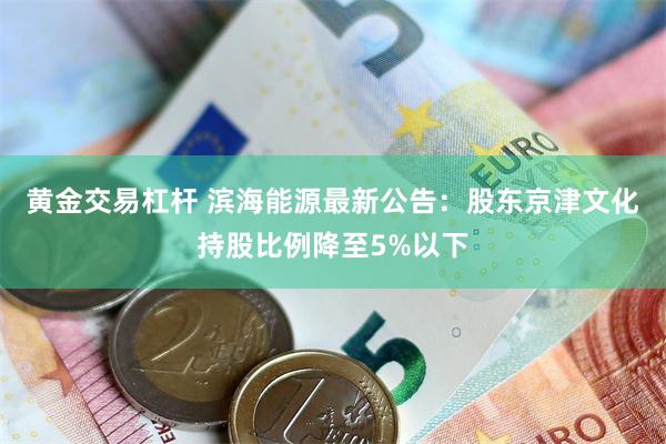 黄金交易杠杆 滨海能源最新公告：股东京津文化持股比例降至5%以下