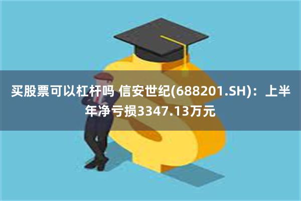 买股票可以杠杆吗 信安世纪(688201.SH)：上半年净亏损3347.13万元