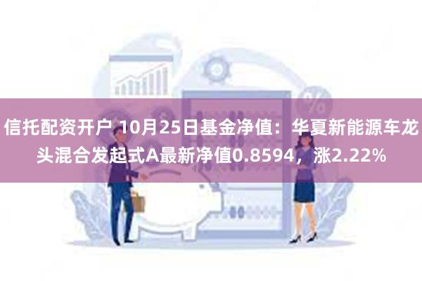 信托配资开户 10月25日基金净值：华夏新能源车龙头混合发起式A最新净值0.85